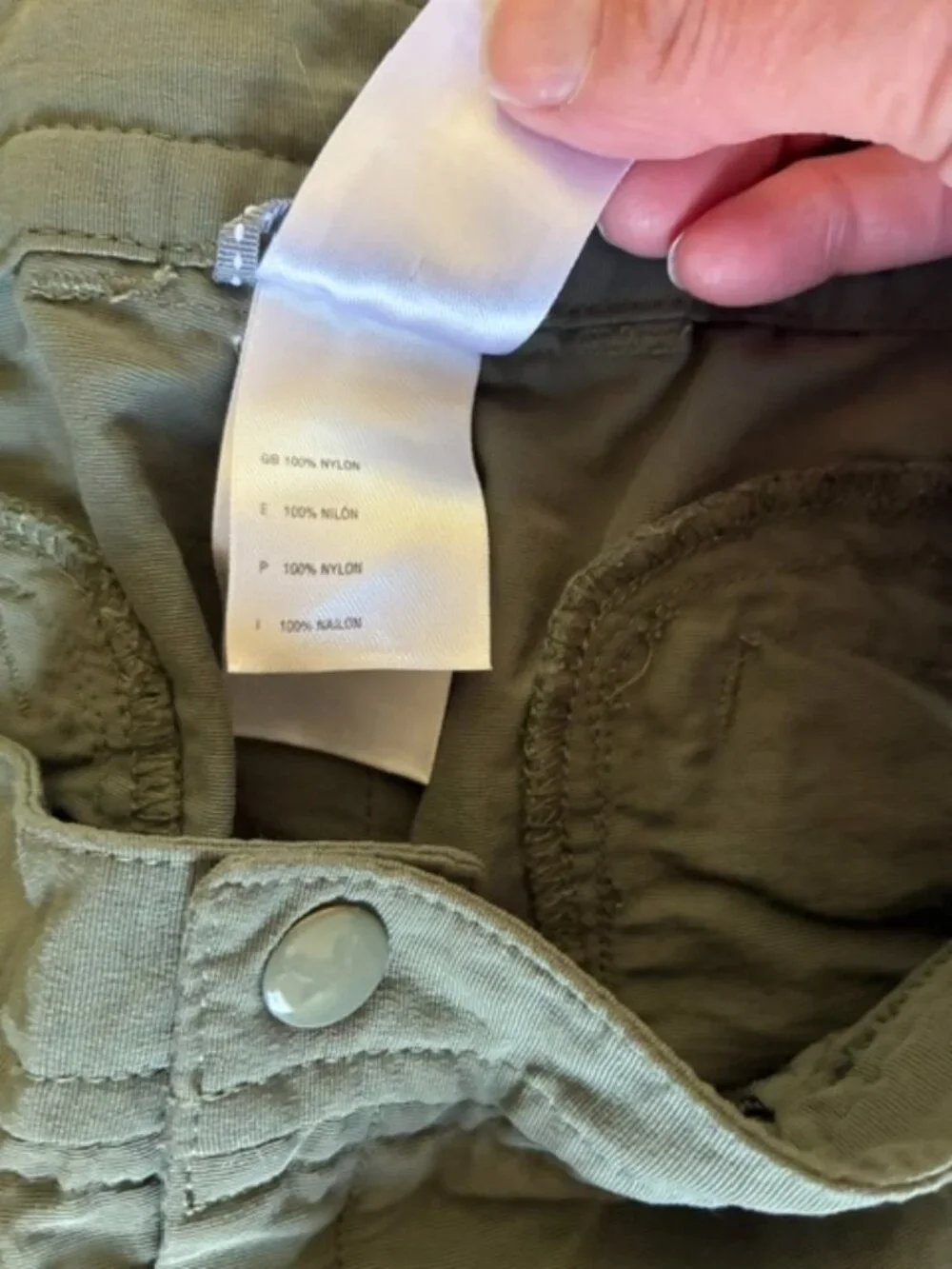 North Face women's nylon pants, size 12, good condition